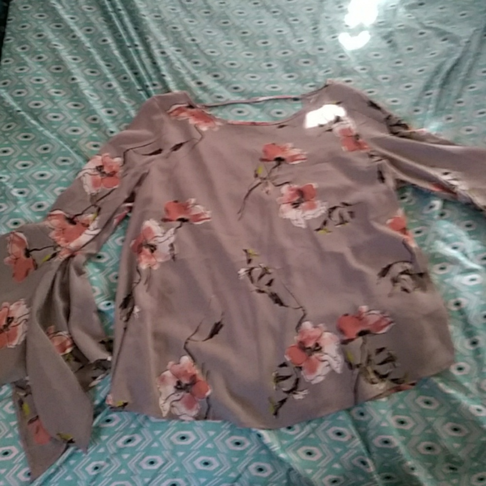 Floral flared shirt